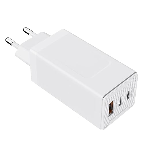GREVA USB C Ladegerät 65W, 3 Port PD GaN USB C/QC 3.0 Schnellladegerät, USB Netzteil Kompatibel Mi iPhone, MacBook, Laptop, Huawei, Samsung, Netzteile für Handys (Ohne Kabel) - Weiß von GREVA