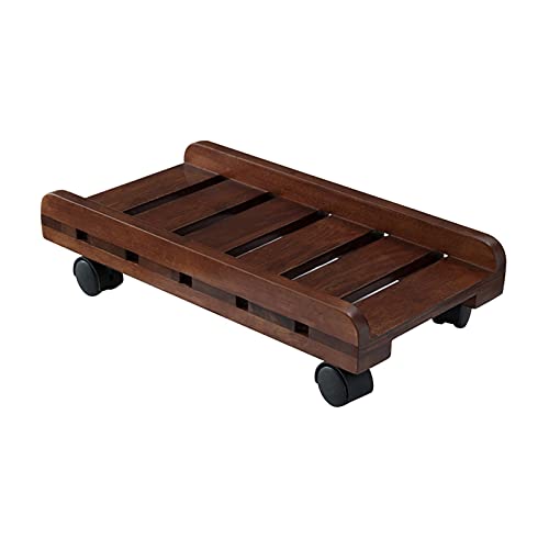 GRFIT CPU Ständer Desktop Pc. Turmhalterwagen, Holz Pc. Turm Bodenstand. Zentralprozessor Stehwagen mit Rädern unter Schreibtisch (braun) PC Ständer (Color : Rood, Size : M) von GRFIT