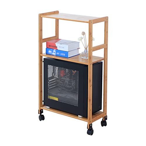 GRFIT CPU Ständer Handy, Mobiltelefon Pc. Turmstand Multilayer. Zentralprozessor Stand-Cart, mit 4 Caster-Walzfeldern Holz-Desktop-Bodenständer mit Belüftung PC Ständer GRFIT CPU Ständer Handy, Mobiltelefon Pc. Turmstand Multilayer. Zentralprozessor Stand-Cart, mit 4 Caster-Walzfeldern Holz-Desktop-Bodenständer mit Belüftung PC Ständer von GRFIT