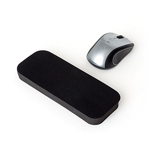 GRIFITI Fat Wrist Pad 8 x 2.75 x 0.75 Inch Black is a Thinner Mouse Wrist Rest for Mice Trackpads Trackballs Numpads Black Nylon Surface von GRIFITI