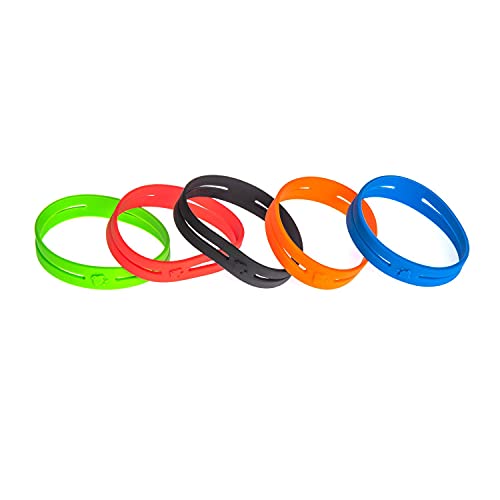 Grifiti Big-Ass Bands X Cross Style 5 Pack 4" x 1/2" (10 CM) For Books, Camera Lens, Art, Cooking, Wrapping, Exercise, MacBooks, Bag Wraps, Bungies Replacements, and Made with Silicone Instead of Rubber or Elastic Assorted Colors von GRIFITI
