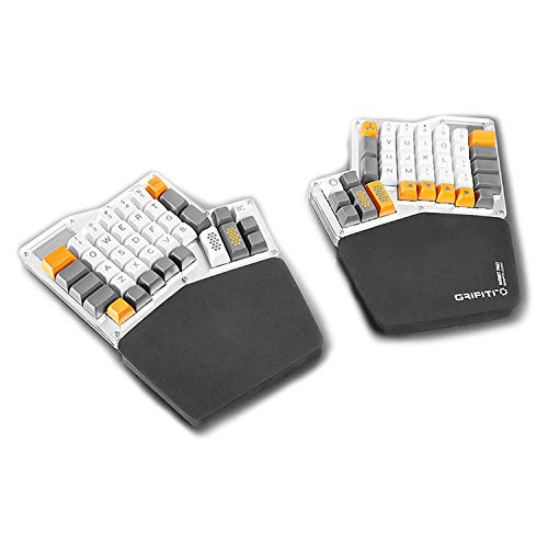 Grifiti Fat Wrist Pad massdrop ergodox 2-teiliges Set über 16,5 x 10,7 x 1,9 cm Spiegel Bild Handgelenkauflagen für ergodox und Tastatur Sets Black Nylon von GRIFITI