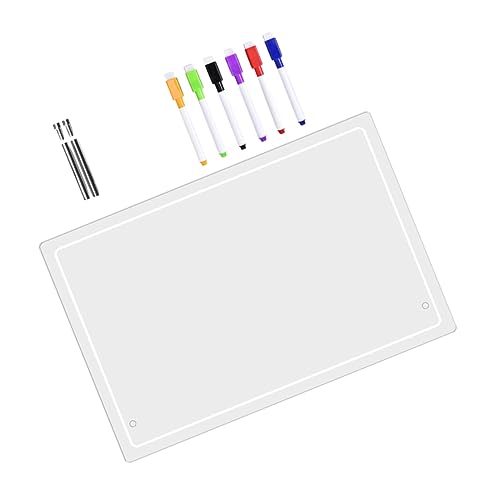 GRIRIW 1 Satz Notiztafel Planke Tipp Büro trocken löschen Whiteboard-Kalender, trocken abwischbar Memoboard mit Stift beschreibbare Tischtafel Trockener Löschbrett Acryl GRIRIW 1 Satz Notiztafel Planke Tipp Büro trocken löschen Whiteboard-Kalender, trocken abwischbar Memoboard mit Stift beschreibbare Tischtafel Trockener Löschbrett Acryl von GRIRIW