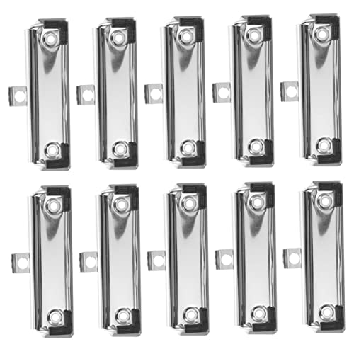 GRIRIW 10 Stück Briefpapier-Clip klein Zwischenablage-Hardware Bretter Clips Briefpapier Datei klemmbrett halterung papierklammer cartape Ablageklammern für das Büro Schreibwaren Metall von GRIRIW