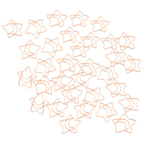 GRIRIW 100 Stück Clips (klein exquisite Clips Kabine Büroklammern Stift Mini bookmarks geldumschläge office supplies büromaterial Buchleseclips Kleine Papierklammern Metall Rose Gold von GRIRIW