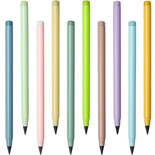 GRIRIW 10st Bleistift Federmäppchen Unendliche Stifte Mit Radiergummi Löschbare Buntstifte Bleistifte Skizzieren Mechanische Stifte Farbige Druckbleistifte Zeichenstift Legierung von GRIRIW