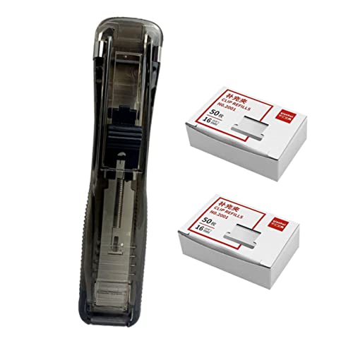 GRIRIW 1Satz Portable Hefter Bindungswerkzeuge Clip Spender für Dokumente Wiederverwendbare Büroklammern Schwarzer Hefter Boxen mit Clips für Büro und Schule GRIRIW 1Satz Portable Hefter Bindungswerkzeuge Clip Spender für Dokumente Wiederverwendbare Büroklammern Schwarzer Hefter Boxen mit Clips für Büro und Schule von GRIRIW