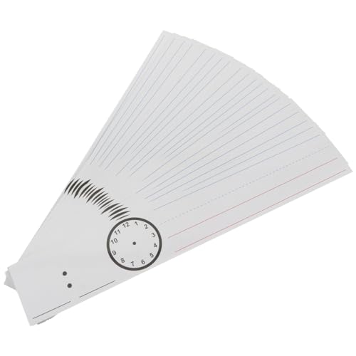 GRIRIW 2 Sätze Trocken Abwischbare Satzstreifen Magnetisches Papier Tafel Löschen Praktische Wortstreifen Wortschreibstreifen Leere Satzstreifen Lehre Linierte Satzstreifen Die Für Weiß von GRIRIW