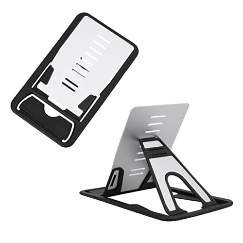 GRIRIW 2Stücke Aluminiumlegierung Tablet Halter Verstellbarer Telefonständer für Smartphone Tablet Faltbarer Metallständer für Bequemes Filmegucken von GRIRIW