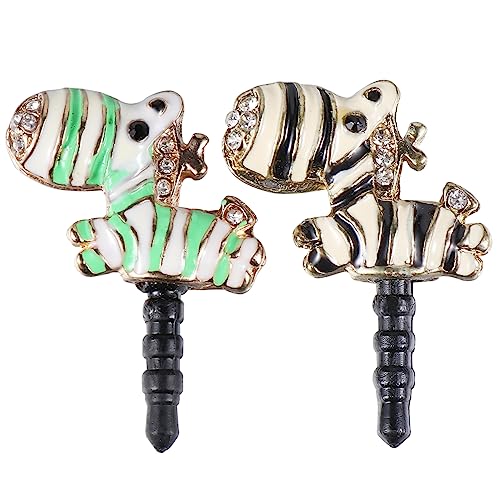 GRIRIW 2Stücke Kopfhörerstecker im Cartoon Zebra Design Stilvolle Kopfhörer Stoppper für Buchsen Schutz der Kopfhöreranschlüsse Ihres Handys GRIRIW 2Stücke Kopfhörerstecker im Cartoon Zebra Design Stilvolle Kopfhörer Stoppper für Buchsen Schutz der Kopfhöreranschlüsse Ihres Handys von GRIRIW