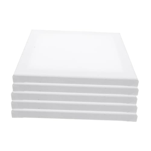 GRIRIW 5 Stück Zeichenbrett Weiß Blanke Lose Leinwände Zum Malen Malbrett Quadratische Leere Tafel Kunst Malleinwände Bretter von GRIRIW