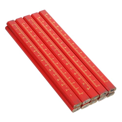 GRIRIW 50 Stück Star Anis Bleistift Holzbearbeitungsbleistifte mit Baubleistifte, von technischen Zeichnungen Zimmermannsbleistifte Mine hölzern rot GRIRIW 50 Stück Star Anis Bleistift Holzbearbeitungsbleistifte mit Baubleistifte, von technischen Zeichnungen Zimmermannsbleistifte Mine hölzern rot von GRIRIW