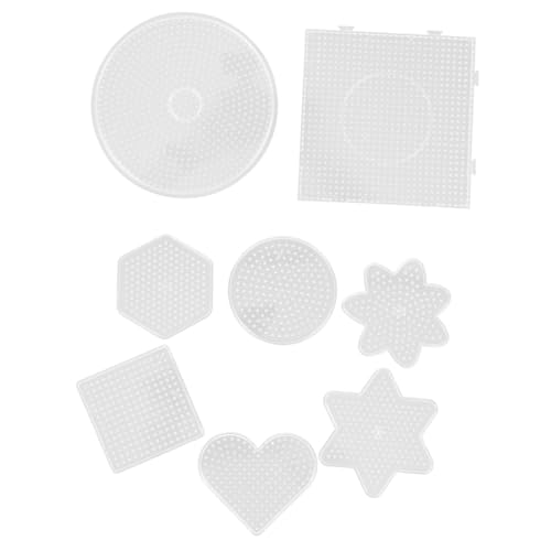 GRIRIW 8 Teiliges Pindou Vorlagen Bügelperlen Set Para Matten Bügelperlen Für Perlentablett Durchsichtige Stecktafel Perlenbrett Perlen Zur Schmuckherstellung Biggie Perlen von GRIRIW