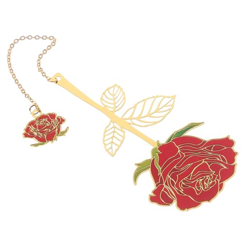 GRIRIW Rosen Lesezeichen aus Dekoratives Lesezeichen mit Anhänger Hochwertiges Design für Leseratten für Lehrer und Leicht und Langlebig GRIRIW Rosen Lesezeichen aus Dekoratives Lesezeichen mit Anhänger Hochwertiges Design für Leseratten für Lehrer und Leicht und Langlebig von GRIRIW