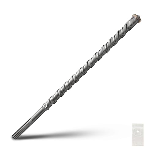 SDS Max Bohrhammerbohrer, 35 x 520 mm, Hartmetallspitze, Steinbohrer für Mauerwerk, Ziegel, Stein, Beton (Länge: 520 mm, 35 mm Durchmesser) von GRIXLEN