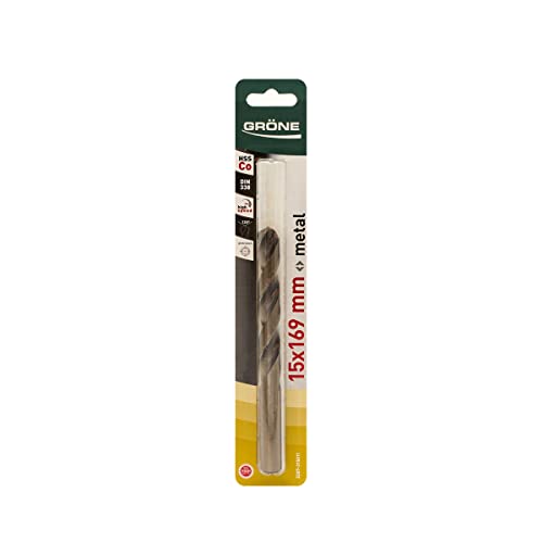GRÖNE Kobalt Metallbohrer - Bohrer aus Kobalt - HSS-Stahl - Hohe Schnittgeschwindigkeit - Beständig gegen extreme Temperaturen - Überhitzt Nicht - 15mm 1 Stk. GRÖNE Kobalt Metallbohrer - Bohrer aus Kobalt - HSS-Stahl - Hohe Schnittgeschwindigkeit - Beständig gegen extreme Temperaturen - Überhitzt Nicht - 15mm 1 Stk. von GRÖNE