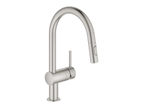 Grohe Minta etgr küchenbrause dual - etgrküchenarmatur, C-auslauf, ethulsmontage, supersteel 32321DC2 von GROHE