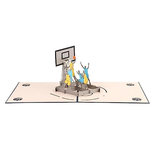 Basketball-Karte, 3D-Popup-Karte für Basketball-Themen-Gruß, Geburtstag, Abschluss, Vatertag, Vater, Jahrestag, Postkarte, 3D-Basketball-Stil Grußkarte von GRONGU