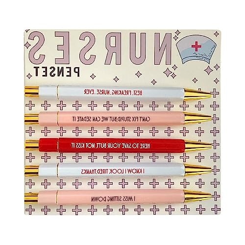 GRONGU Nurses Pen Set 5Pcs Funny Nurses Pens Set Fun Nurse Pens Ballpoint Pen Teacher Kugelschreiber For Nurses Appreciation Funny Nurses Pens GRONGU Nurses Pen Set 5Pcs Funny Nurses Pens Set Fun Nurse Pens Ballpoint Pen Teacher Kugelschreiber For Nurses Appreciation Funny Nurses Pens von GRONGU