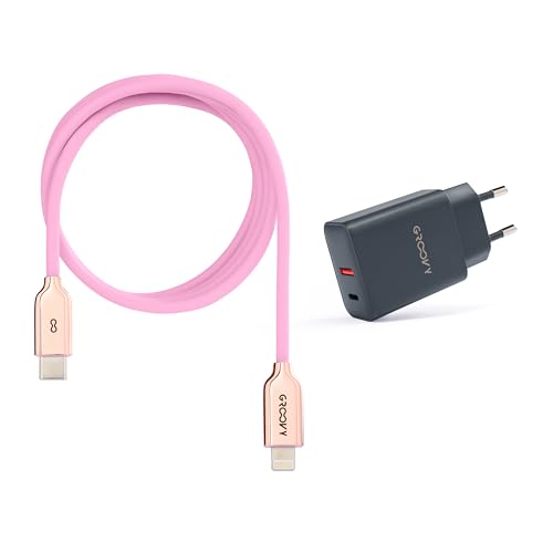 Ladegerät USB-A + USB-C 20 W mit Kabel Typ C 1 m | Schnellladung 3 A | farbiges Flüssigsilikon | CE-zertifiziert | sicher und kompatibel mit iPhone, iPad, Samsung und Android Ladegerät USB-A + USB-C 20 W mit Kabel Typ C 1 m | Schnellladung 3 A | farbiges Flüssigsilikon | CE-zertifiziert | sicher und kompatibel mit iPhone, iPad, Samsung und Android von GROOVY