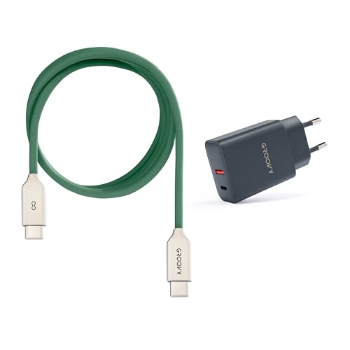 Ladegerät USB-A + USB-C 20 W mit Kabel Typ C 1 m | Schnellladung 3 A | farbiges Flüssigsilikon | CE-zertifiziert | sicher und kompatibel mit iPhone, iPad, Samsung und Android Ladegerät USB-A + USB-C 20 W mit Kabel Typ C 1 m | Schnellladung 3 A | farbiges Flüssigsilikon | CE-zertifiziert | sicher und kompatibel mit iPhone, iPad, Samsung und Android von GROOVY