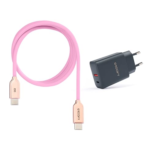 Ladegerät USB-A + USB-C 20 W mit Kabel Typ C 1 m | Schnellladung 3 A | farbiges Flüssigsilikon | CE-zertifiziert | sicher und kompatibel mit iPhone, iPad, Samsung und Android Ladegerät USB-A + USB-C 20 W mit Kabel Typ C 1 m | Schnellladung 3 A | farbiges Flüssigsilikon | CE-zertifiziert | sicher und kompatibel mit iPhone, iPad, Samsung und Android von GROOVY