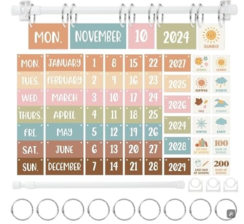 Boho-Klappkalender für Klassenzimmer, Bleistift-Typ Boho-Klappkalender für Klassenzimmer, Bleistift-Typ von GROPKNIO