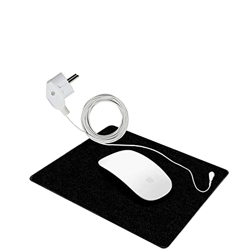 GRUENERDE Erdungsmatte Geerdet Mauspad mit EU Erdungskabel Sicher Erdungprodukt Grounding Sheet (25x30cm) von GRUENERDE