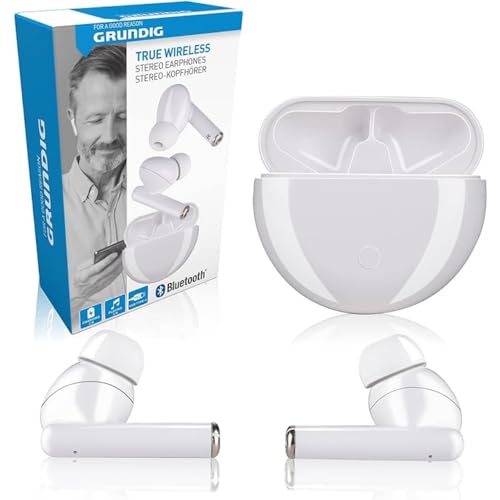 GRUNDIG True Wireless Bluetooth Kopfhörer - 5 Stunden Spielzeit - USB C Ladefunktion - Weiß GRUNDIG True Wireless Bluetooth Kopfhörer - 5 Stunden Spielzeit - USB C Ladefunktion - Weiß von GRUNDIG