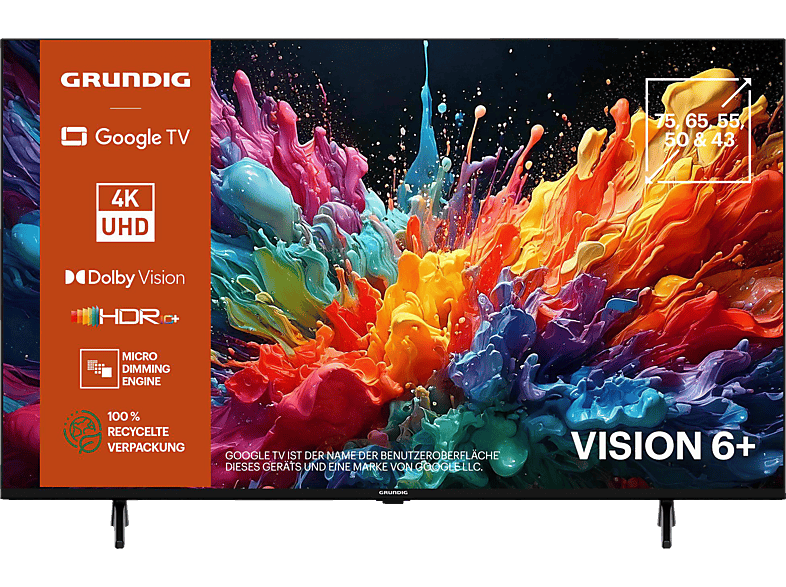 GRUNDIG 43 GUB 6400 - Zoll Google TV, LED TV (Flat, / 108 cm, UHD 4K, SMART TV) von GRUNDIG