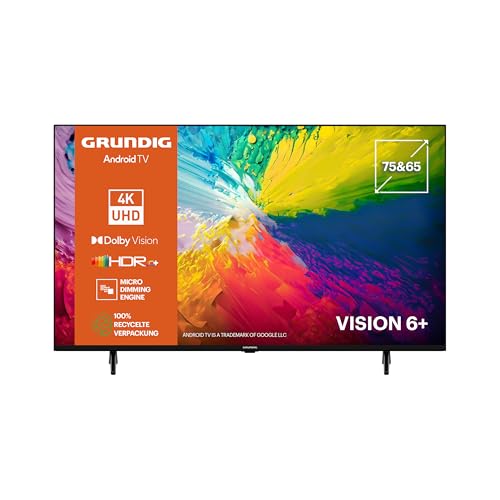 GRUNDIG 50 VOE 73 Fernseher 50 Zoll (126 cm) LED TV, Android 9 TV, 4K UHD, Dolby Digital, HDR10, Micro Dimming Engine, Chromecast Built-in, Bluetooth, Smart TV, Schwarz von GRUNDIG