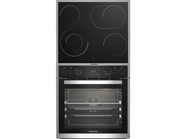 GRUNDIG GEHM19310B, Einbauherdset (Glaskeramik, A+, 72 l) von GRUNDIG