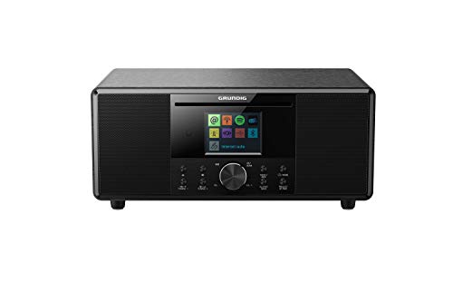 GRUNDIG GIR1070 DTR 7000 All-In-One Internetradio, FM/RDS/DAB+/Internetradio, Bluetooth, Schlummerfunktion, Dual Alarm, 2,8 Zoll Farbdisplay, Schwarz von GRUNDIG