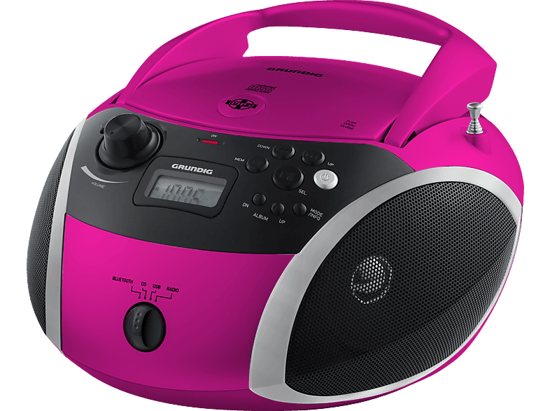 GRUNDIG GRB 3000 BT Radio, Pink/Silber von GRUNDIG