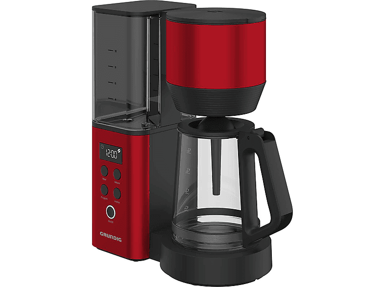 GRUNDIG KM 8440 Kaffeemaschine mit Zeitschaltuhr (Timer) Rot von GRUNDIG