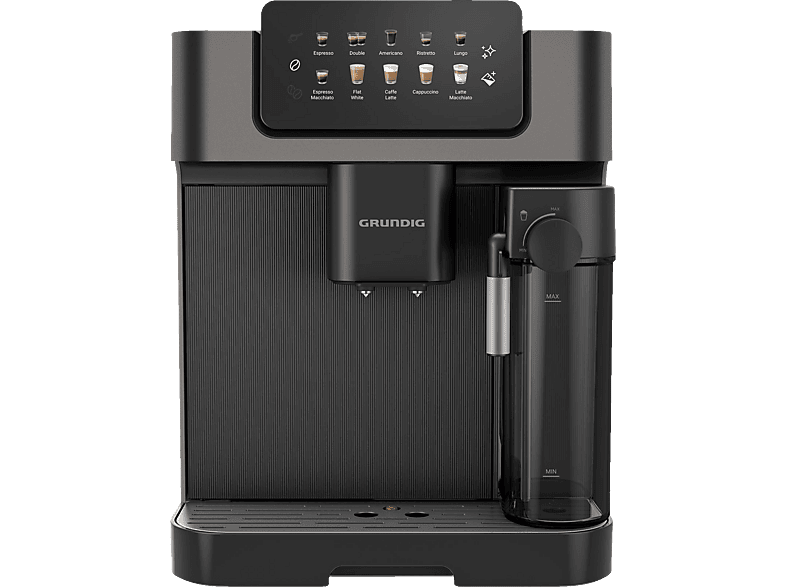 GRUNDIG KVA 7230 Kaffeevollautomat Schwarz/Dunkelsilber von GRUNDIG