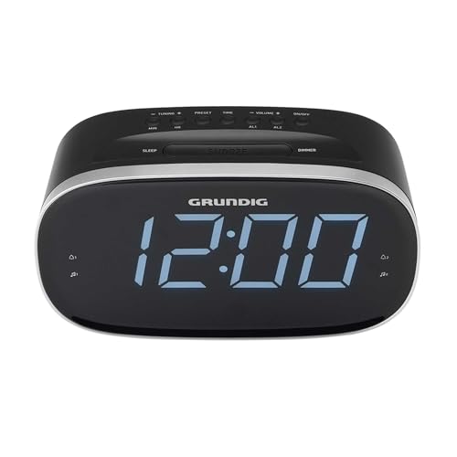GRUNDIG Sonoclock 3100 Wecker mit Radiofunktion, UKW-Tuner, Weckfunktion, Einschlafzeit-Automatik, Schlummerfunktion, Alarmsignal, LED Display, Schwarz von GRUNDIG