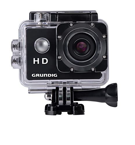 Grundig Action Kamera HD720P - Unterwasserkamera - Wasserdicht bis zu 30M - 2" LCD Bildschirm - Inkl. Diversem Zubehör - Bewegungserkennung - Schwarz von GRUNDIG