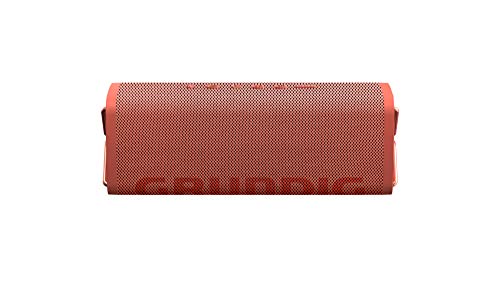 Grundig GBT Club Coral - Bluetooth Lautsprecher, Soundbox, Bass, 20 W RMS Gesamtausgangsleistung, bis zu 20 Meter Reichweite, mehr als 20 Std. Akkulaufzeit, Powerbank-Funktion, Wasserdicht, Rot von GRUNDIG