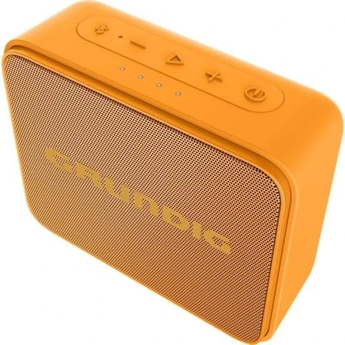 Grundig GBT Jam+ Black Bluetooth Lautsprecher, Soundbox, 3.5 W RMS, Bluetooth 5.0, bis zu 30 m Reichweite, bis zu 30 Std. Akkulaufzeit, Powerbank- & Freisprechfunktion, wasserdicht IPX7, Orange von GRUNDIG