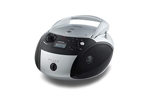 Grundig GPR1110 GRB 3000 BT Tragbare Radio Boombox mit Bluetooth Silber/Schwarz von GRUNDIG