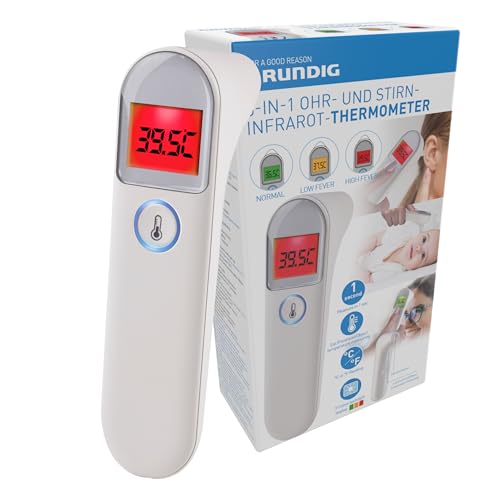 Grundig Infrarot-Thermometer – Digital – Infrarot - Laser ohne Berührung – Thermometer für Menschen, Tiere und Gegenstände Grundig Infrarot-Thermometer – Digital – Infrarot - Laser ohne Berührung – Thermometer für Menschen, Tiere und Gegenstände von GRUNDIG