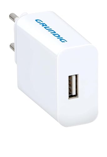 Grundig Ladestation mit USB-A Anschluss - QC3.0 Schnellladegerät - Kompatibel mit iPhone und Android - Kunststoff - Weiß Grundig Ladestation mit USB-A Anschluss - QC3.0 Schnellladegerät - Kompatibel mit iPhone und Android - Kunststoff - Weiß von GRUNDIG
