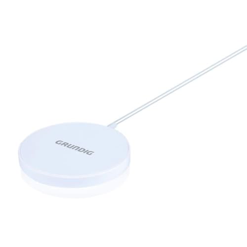 Grundig Magnetisches Qi-Ladegerät - 15W - Inkl. USB-C Kabel 1 Meter - Schützt vor Überstrom - Kompaktes Design - Weiß Grundig Magnetisches Qi-Ladegerät - 15W - Inkl. USB-C Kabel 1 Meter - Schützt vor Überstrom - Kompaktes Design - Weiß von GRUNDIG