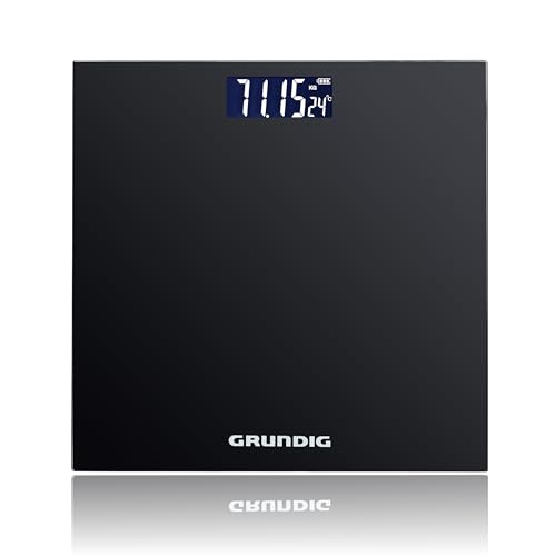 Grundig Personenwaage Digital - Waage Personen bis 180 kg - Wage für Körpergewichtsmessungen in kg/lb - Körperwaage bis 500 g genau - Digitalwaage mit Digitalanzeige - Schwarz - Glas Grundig Personenwaage Digital - Waage Personen bis 180 kg - Wage für Körpergewichtsmessungen in kg/lb - Körperwaage bis 500 g genau - Digitalwaage mit Digitalanzeige - Schwarz - Glas von GRUNDIG