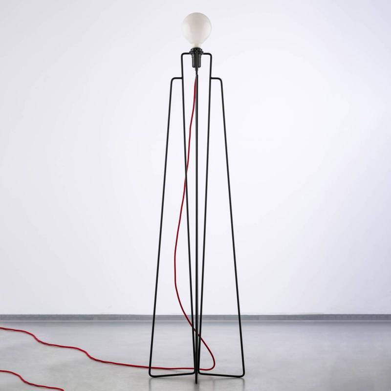 GRUPA Model M1 LED-Stehleuchte schwarz, Kabel rot von GRUPA