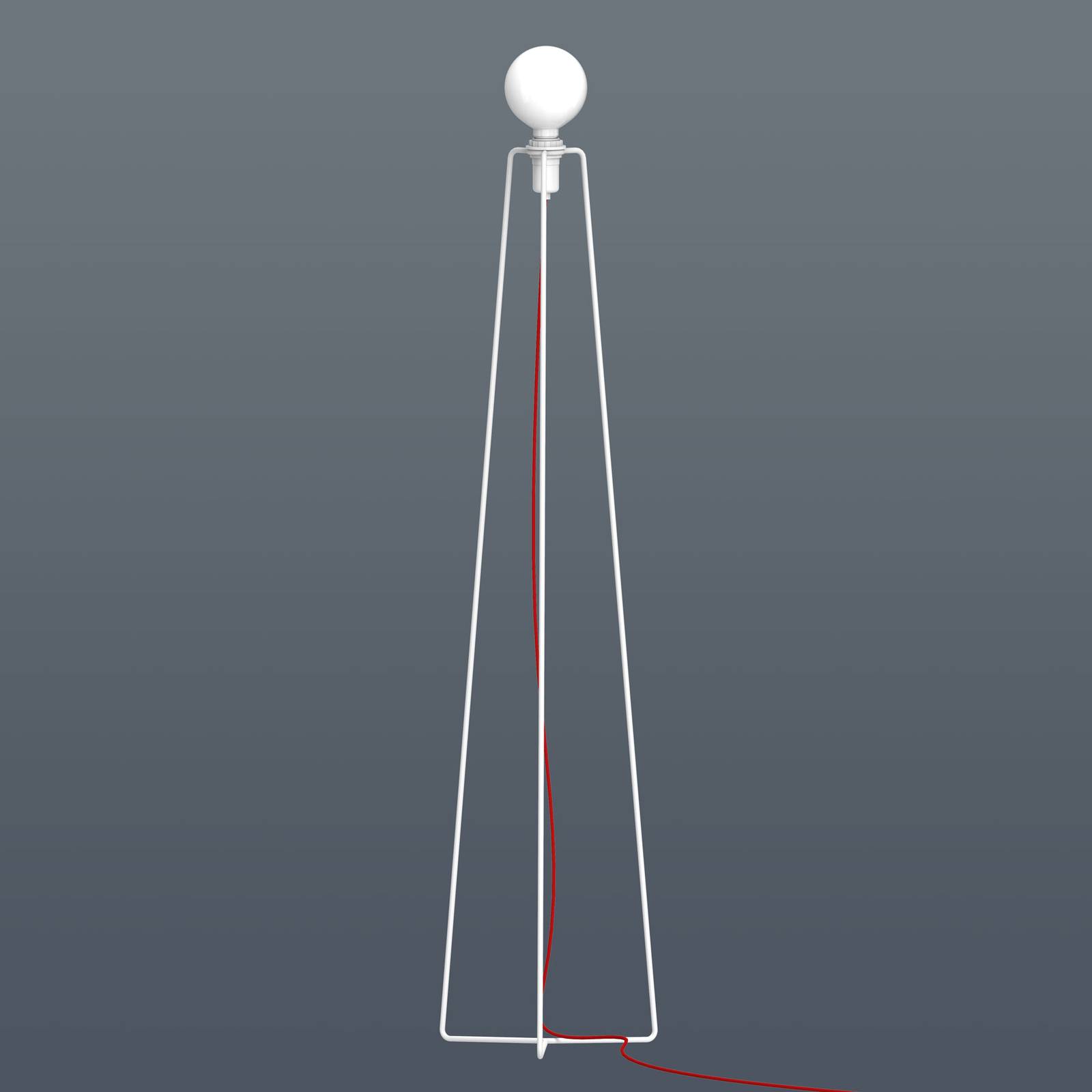 GRUPA Model M3 LED-Stehleuchte weiß, Kabel rot von GRUPA