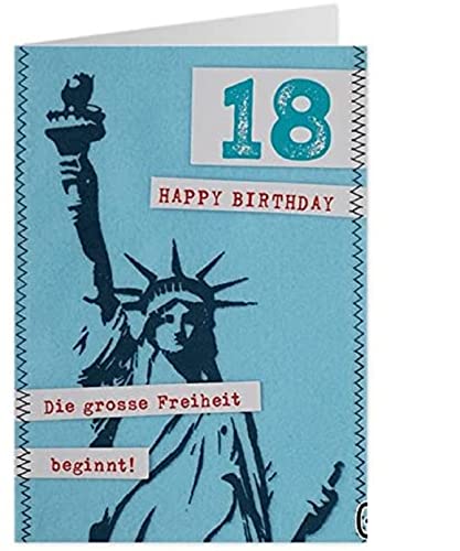 Grußkarte Filz - Die grosse Freiheit zum 18 - Geburtstagskarte - 01 von GRUSS & CO