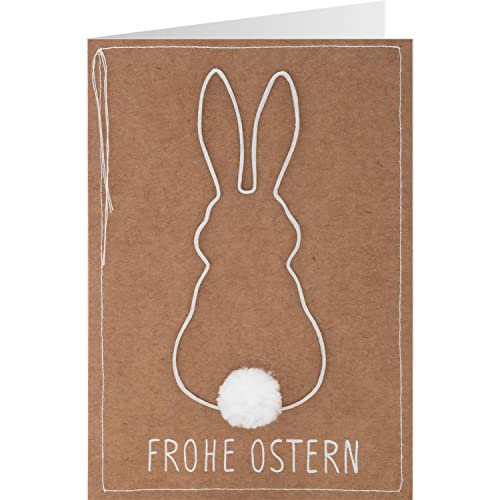 Sheepworld - Handmade Osterkarten - 47490 - Osterhase Frohe Ostern von GRUSS & CO