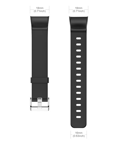 GRV Ersatzarmband für S1A Fitness Armband Ohne Bluetooth App und Handy (Schwarz) von GRV